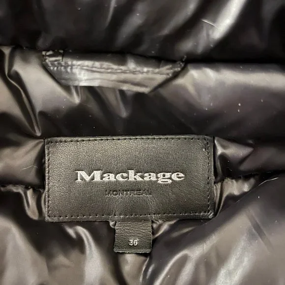 Mackage Black Hooded Down Parka with Removable Down Liner - Picture 7 of 8